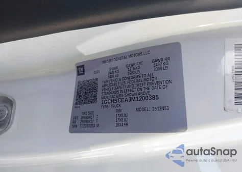 2021 Chevrolet Colorado 2Wd Long Box Lt из США, поврежденный, VIN 1GCHSCEA3M1200385